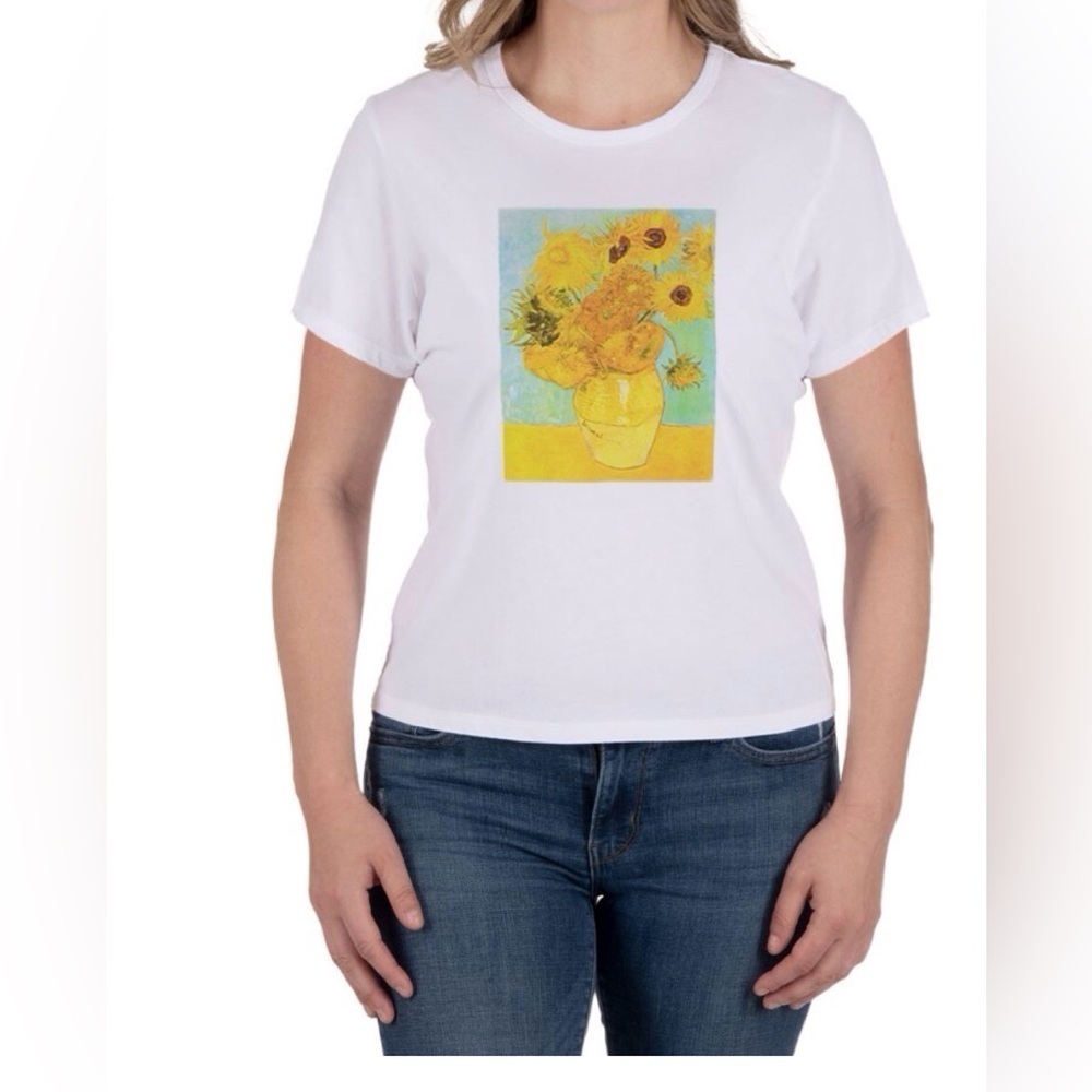 State of Mine Graphic Baby Tee White T-Shirt